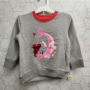 Cat & Jack Toddlers French Terry Crewneck Pullover Sweater Grey, 2T, 3T